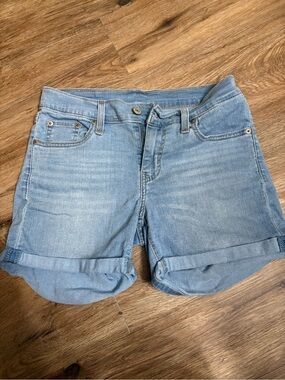 Levi’s Light Blue Denim Roll-Cuff Women's Shorts
